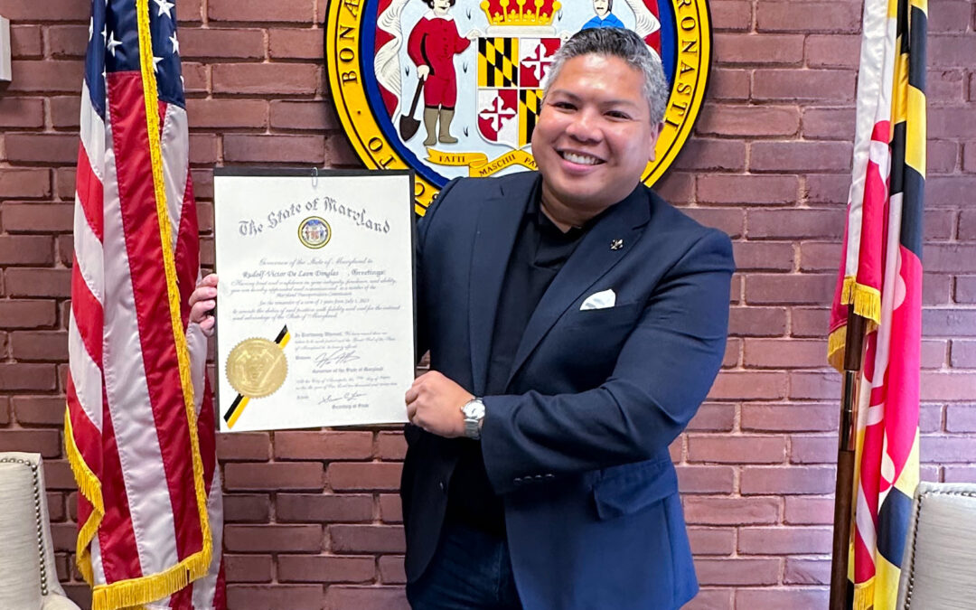 GovEx Chief of Staff Rudy de Leon Dinglas appointed to Maryland Transportation Commission, successfully defends doctoral dissertation