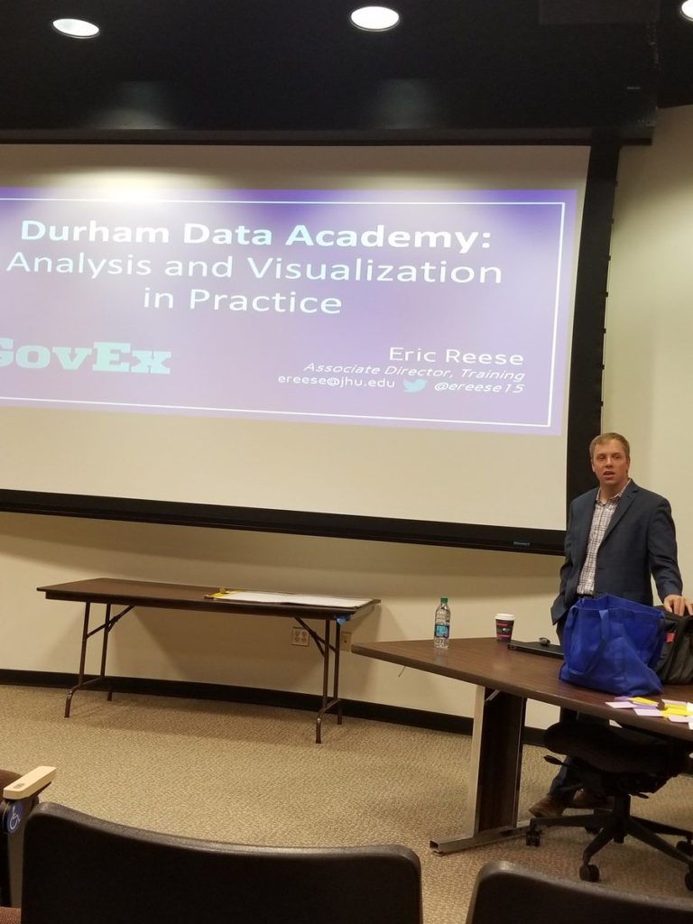 Eric Reese kicks off Durham’s data academy