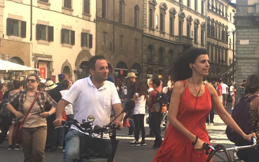 Cyclists in Florence